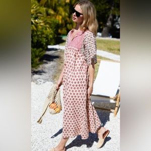 Basalie Midi Dress - Patchwork Rosey - XS